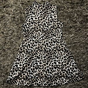 Leopard Print Sleeveless Dress